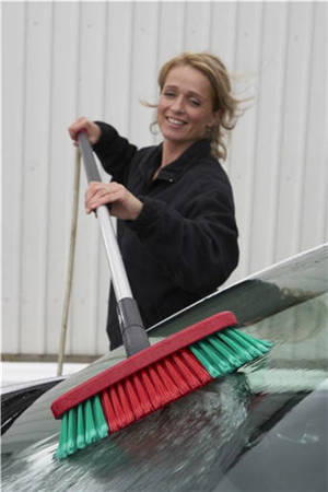 VIKAN 475552 Profesjonalna Szczotka do mycia pojazdów miękkie włosie do Myjni samochodowych